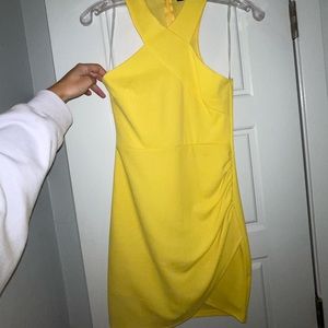 Yellow cocktail dress